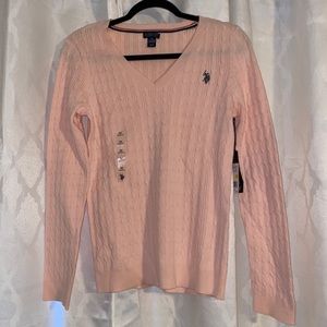 U.S. Polo Assn. Women's V-Neck Cable
Knit Sweater/Shirt Medium